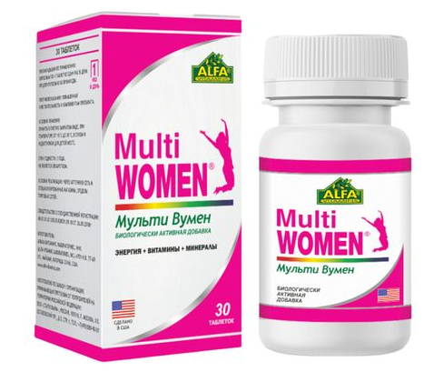 фото упаковки Alfa Vitamins Мульти Вумен витаминно-минеральный комплекс