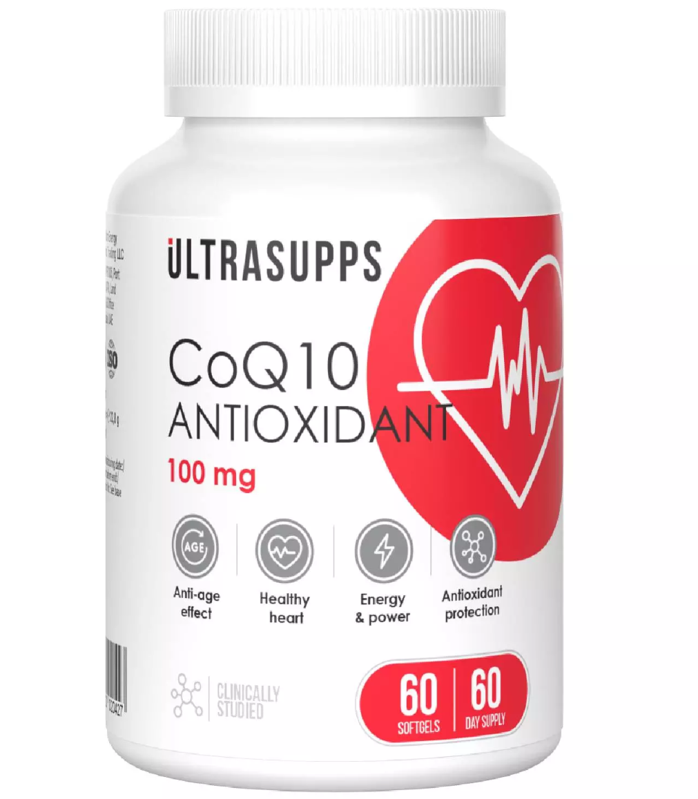 фото упаковки Ultrasupps Коэнзим Q10 Антиоксидант