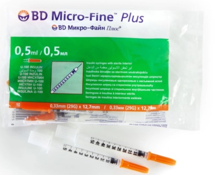фото упаковки Шприц инсулиновый одноразовый BD Micro-Fine Plus U-100