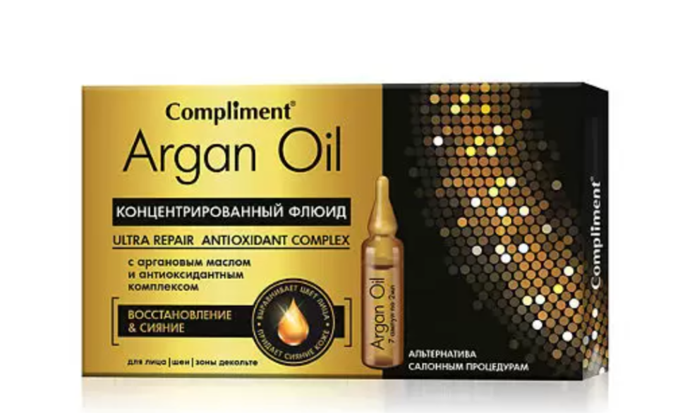 фото упаковки Compliment Argan Oil Флюид для лица, шеи и декольте