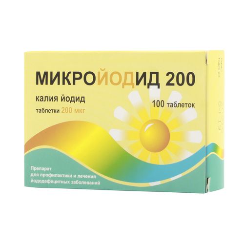 Микройодид, 200 мкг, таблетки, 100 шт.  по цене от 113 руб в .