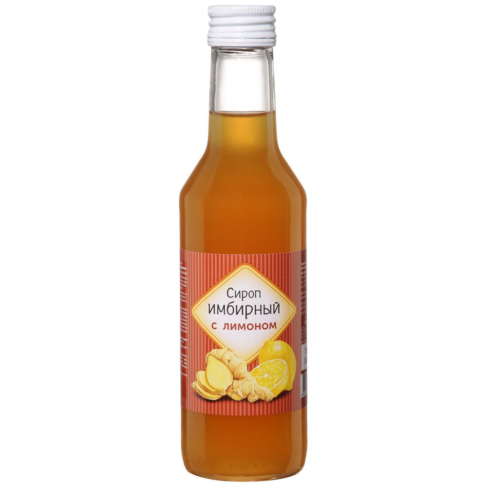 Сироп Имбирный с лимоном на фруктозе, сироп, 250 мл, 1 шт.
