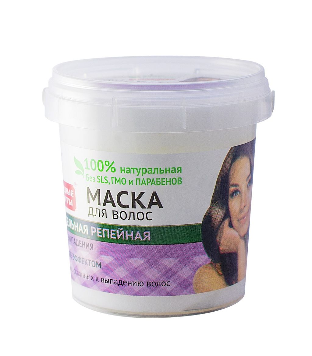 фото упаковки Народные рецепты Маска для волос Питательная репейная