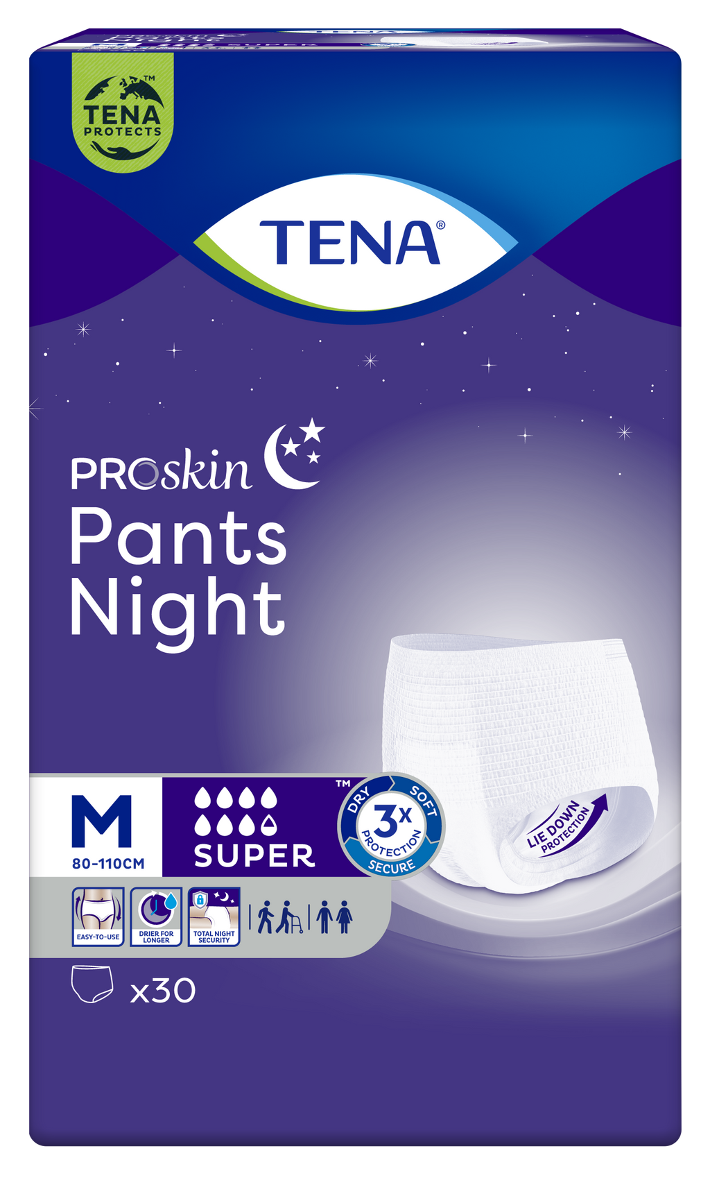 фото упаковки Подгузники-трусы для взрослых Tena Pants Night Super