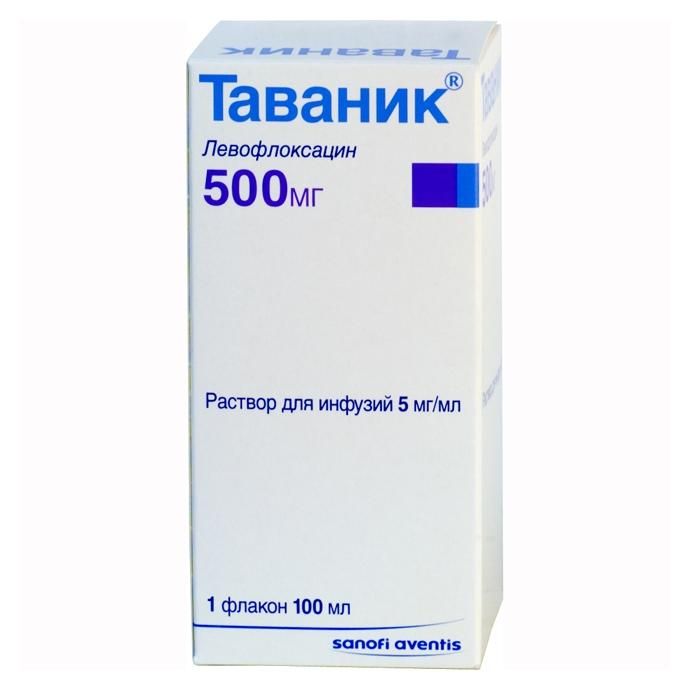 Таваник (для инфузий), 5 мг/мл, раствор для инфузий, 100 мл, 1 шт .