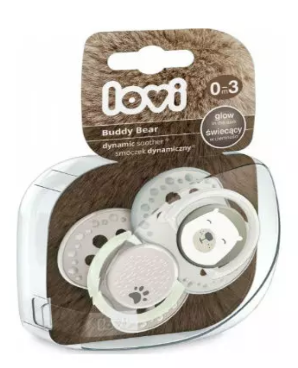 фото упаковки Lovi Buddy Bear Соска-пустышка силиконовая динамическая