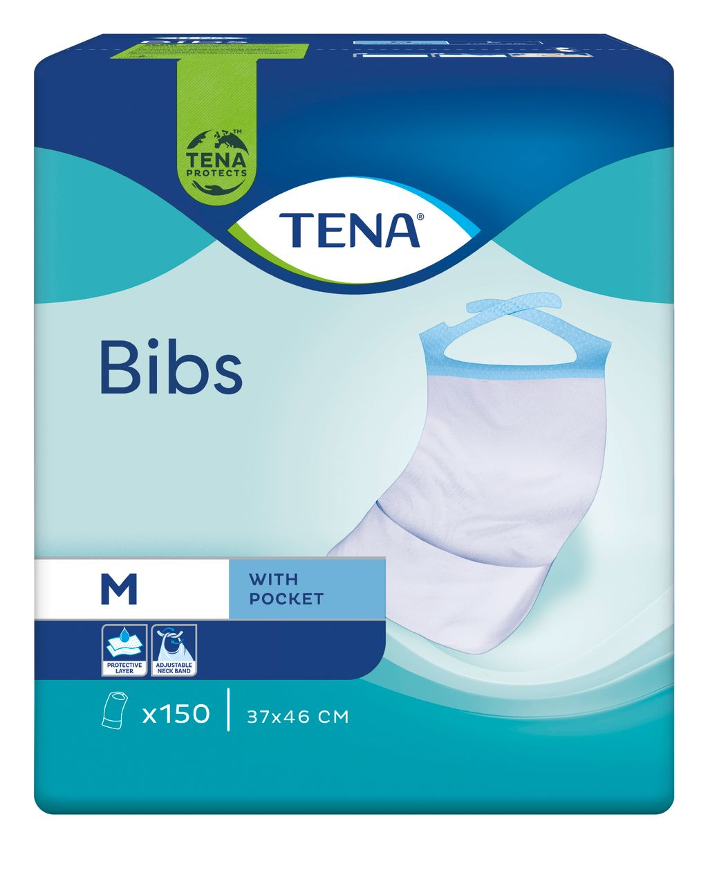 фото упаковки TENA Bibs Бумажные нагрудники для взрослых