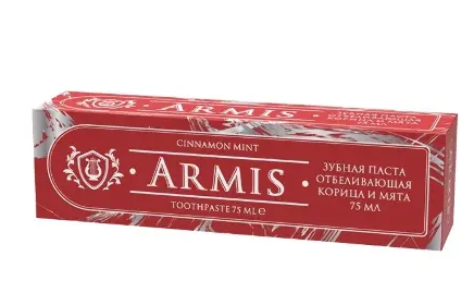 фото упаковки Armis Зубная паста отбеливающая корица и мята