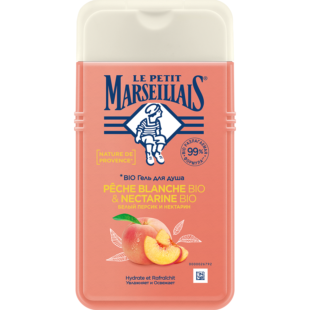 фото упаковки Le Petit Marseillais Гель для душа Белый персик и нектарин