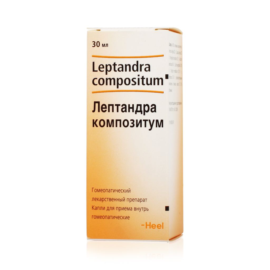 Лептандра композитум, капли для приема внутрь гомеопатические, 30 мл, 1 .