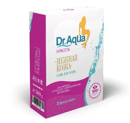 фото упаковки Dr Aqua Соль морская лечебные травы Ромашка