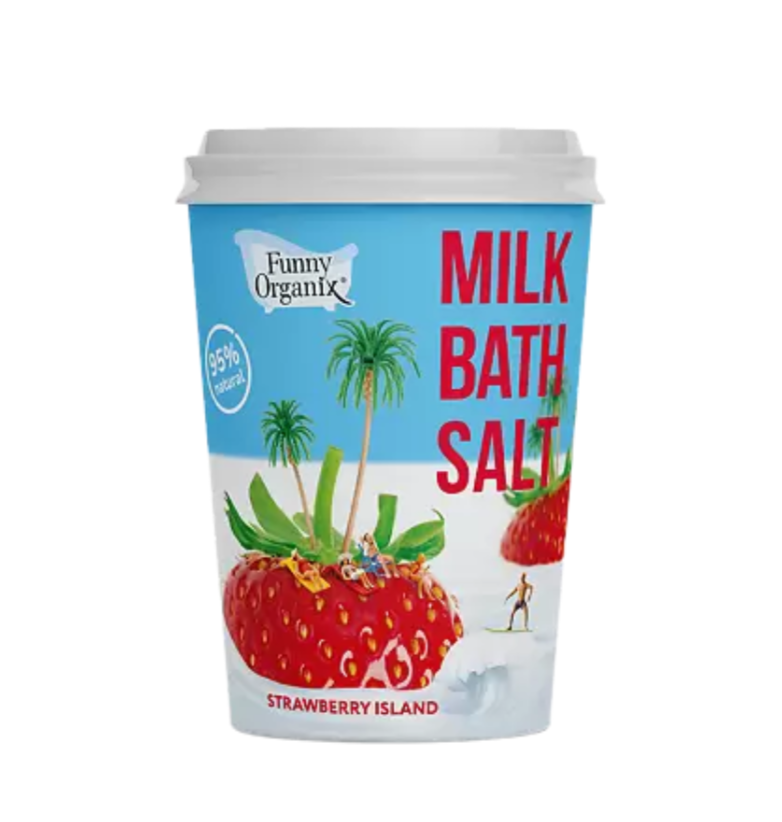 фото упаковки Funny Organix Strawberry Island Молочная соль для ванн