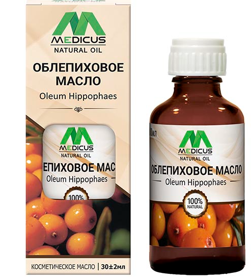 фото упаковки Medicus Natural oil Масло косметическое облепиховое