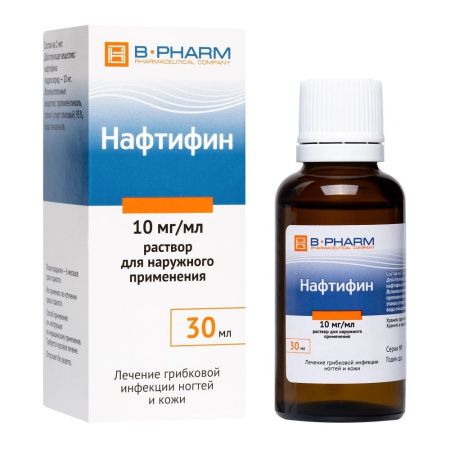 Нафтифин, 10 мг/мл, раствор для наружного применения, 30 мл, 1 шт.