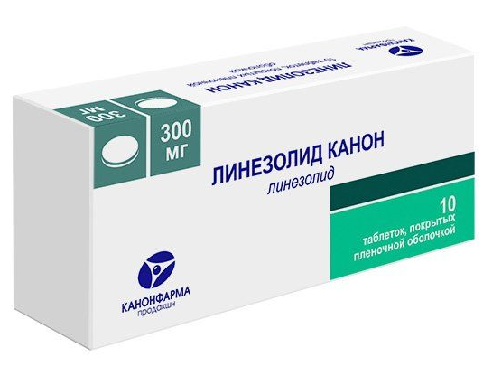 Линезолид Канон, 300 мг, таблетки, покрытые пленочной оболочкой, 10 шт .