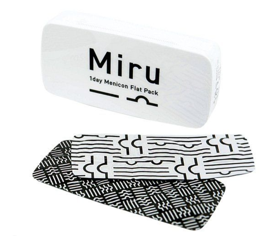 Miru 1day Flat Pack Menicon Линзы контактные однодневные мягкие, BC=8,6 d=14,2, D(-4.00), 30 шт.