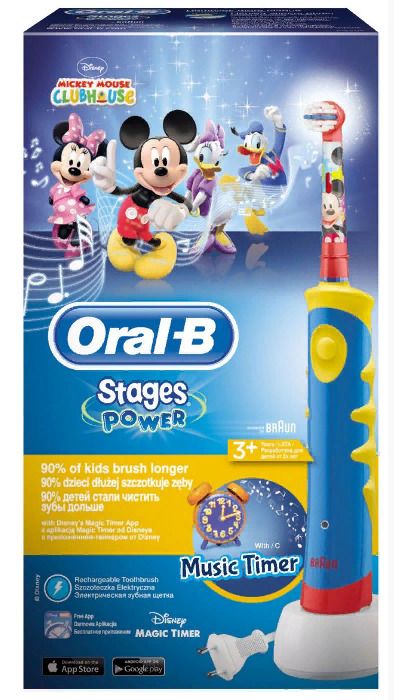 фото упаковки Электрическая зубная щетка для детей Oral-B Stages Power Mickey