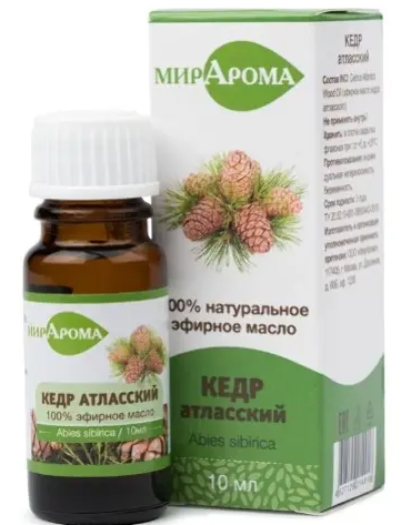 фото упаковки МирАрома эфирное масло Кедр атласский