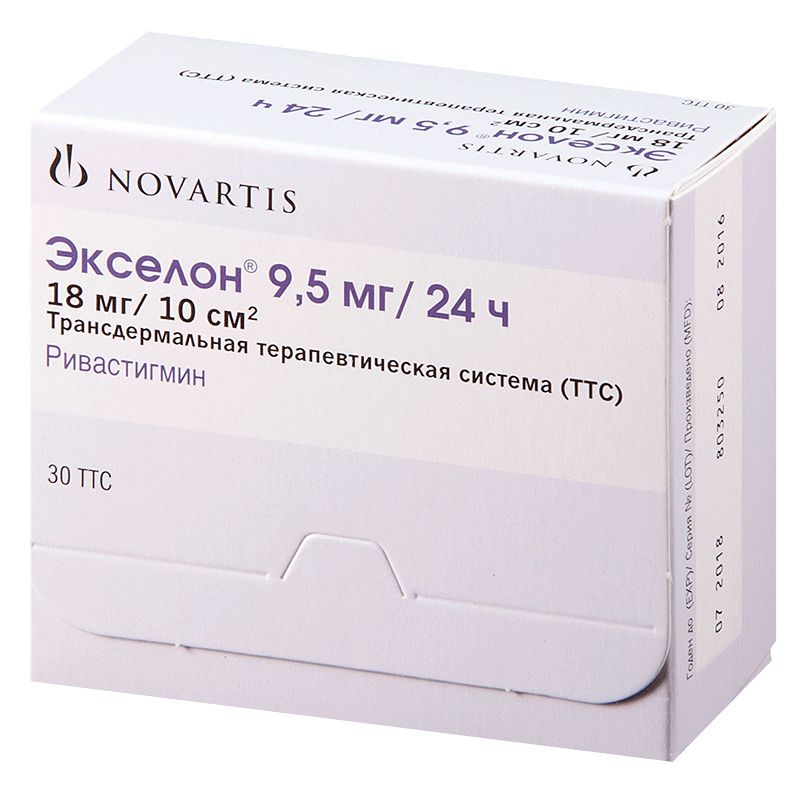 Экселон, 9.5 мг/сут, трансдермальная терапевтическая система, 30 шт .