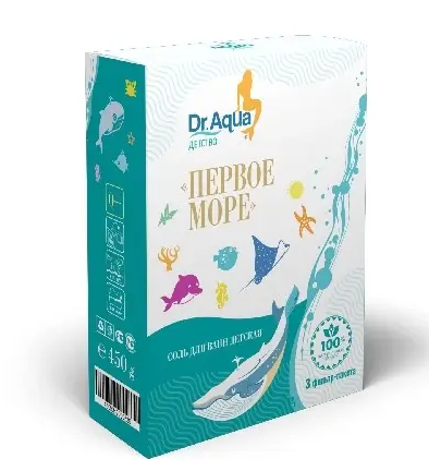 фото упаковки Dr Aqua Соль для ванн детская Первое море