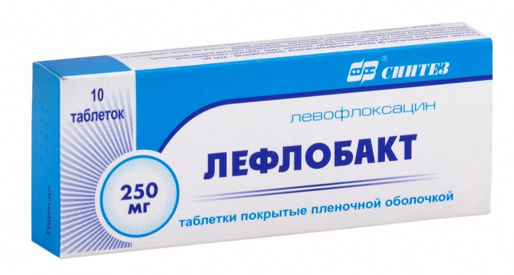 Лефлобакт, 250 мг, таблетки, покрытые пленочной оболочкой, 10 шт .