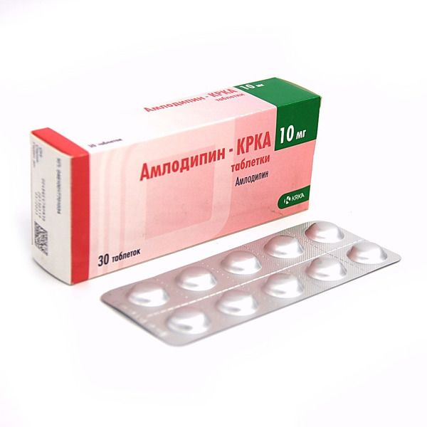 Амлодипин-крка, 10 мг, таблетки, 30 шт.  по цене от 145 руб. в .
