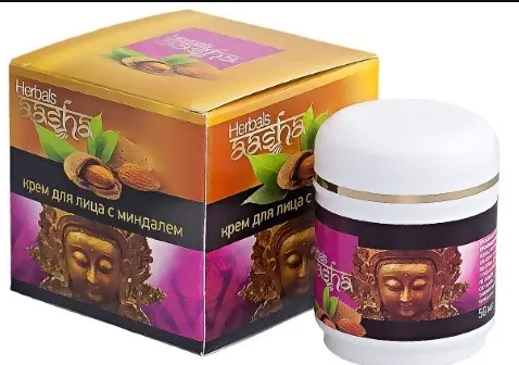 фото упаковки Aasha herbals крем для лица с миндалем