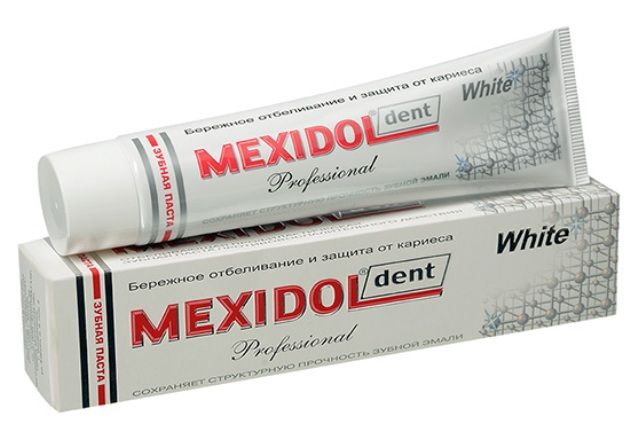 фото упаковки Mexidol dent White Professional Зубная паста