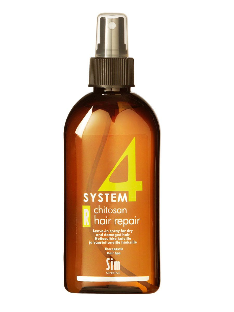 Средства для поврежденных волос. Система 4 Chitosan hair Repair. System 4 спрей терапевтический r восстановитель волос 100мл. SIM sensitive System 4. System4 Chitosan hair Repair.