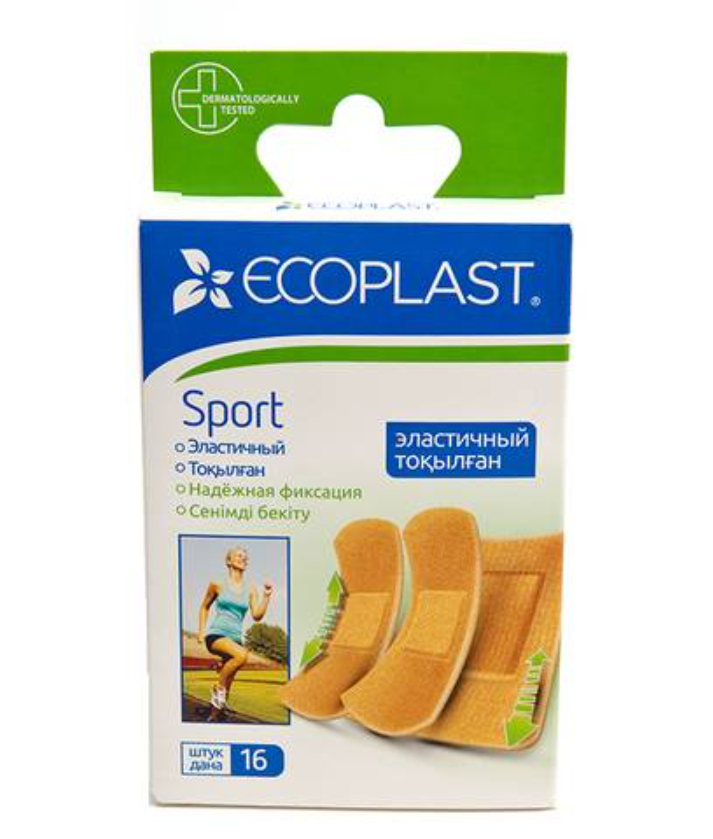 фото упаковки Ecoplast Набор эластичных пластырей Sport