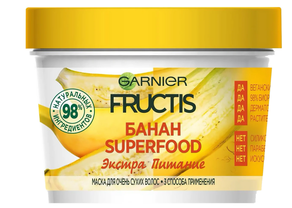 фото упаковки Garnier Fructis Маска Superfood Питание Банан
