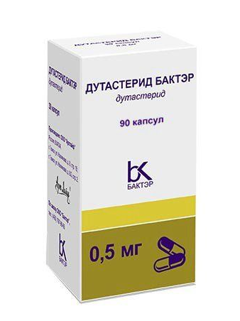 Дутастерид Бактэр, 0.5 мг, капсулы, 90 шт.