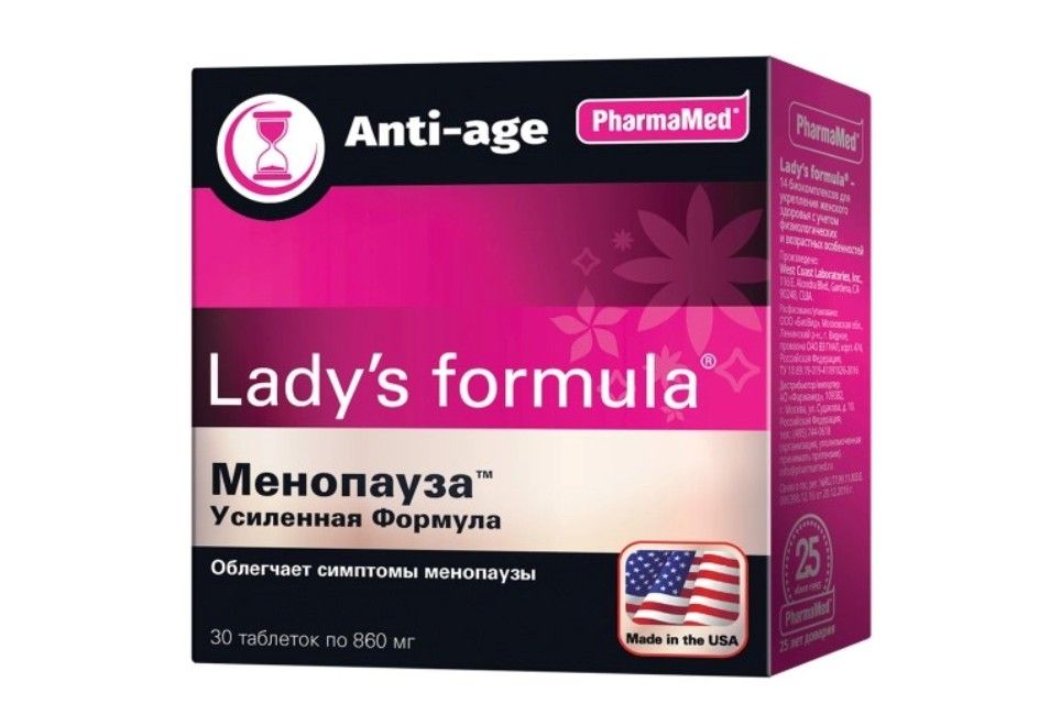 Lady’s formula Менопауза Усиленная формула, 860 мг, таблетки, 30 шт.