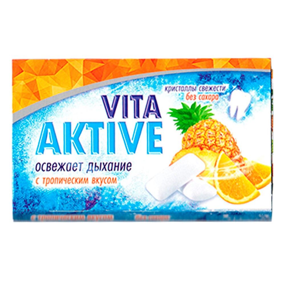 фото упаковки Vita Aktive Жевательная резинка Тропические фрукты