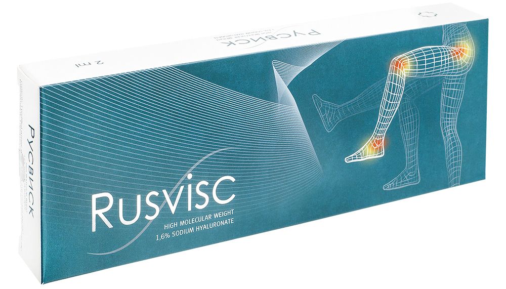 фото упаковки РусВиск вязкоэлатичный эндопротез синовиальной жидкости