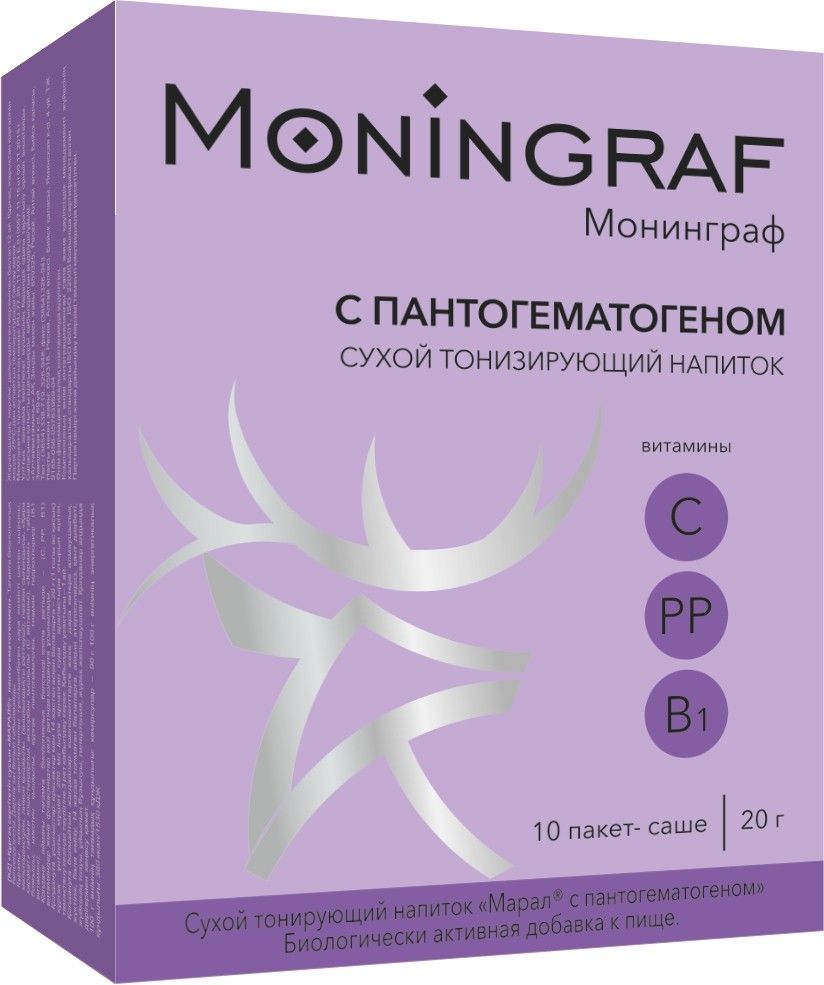 фото упаковки Марал Тонизирующий напиток с пантогематогеном Moningraf