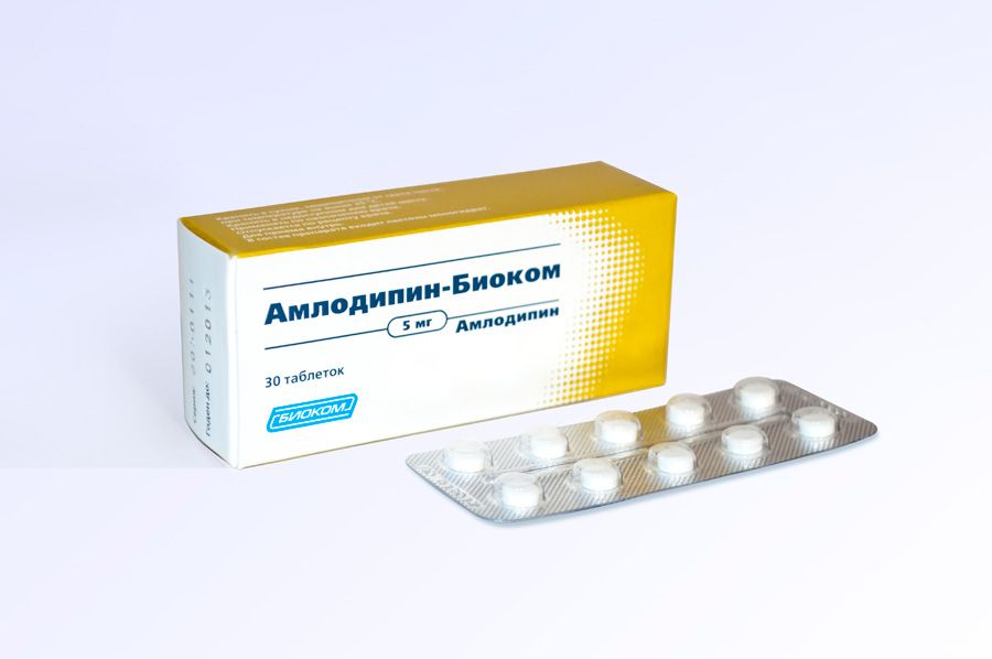 Амлодипин-Биоком, 5 мг, таблетки, 30 шт.  по цене от 41 руб. в .