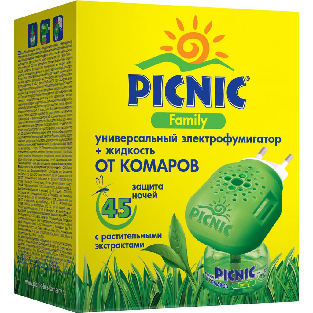 фото упаковки Picnic Family  Фумигатор + жидкость от комаров