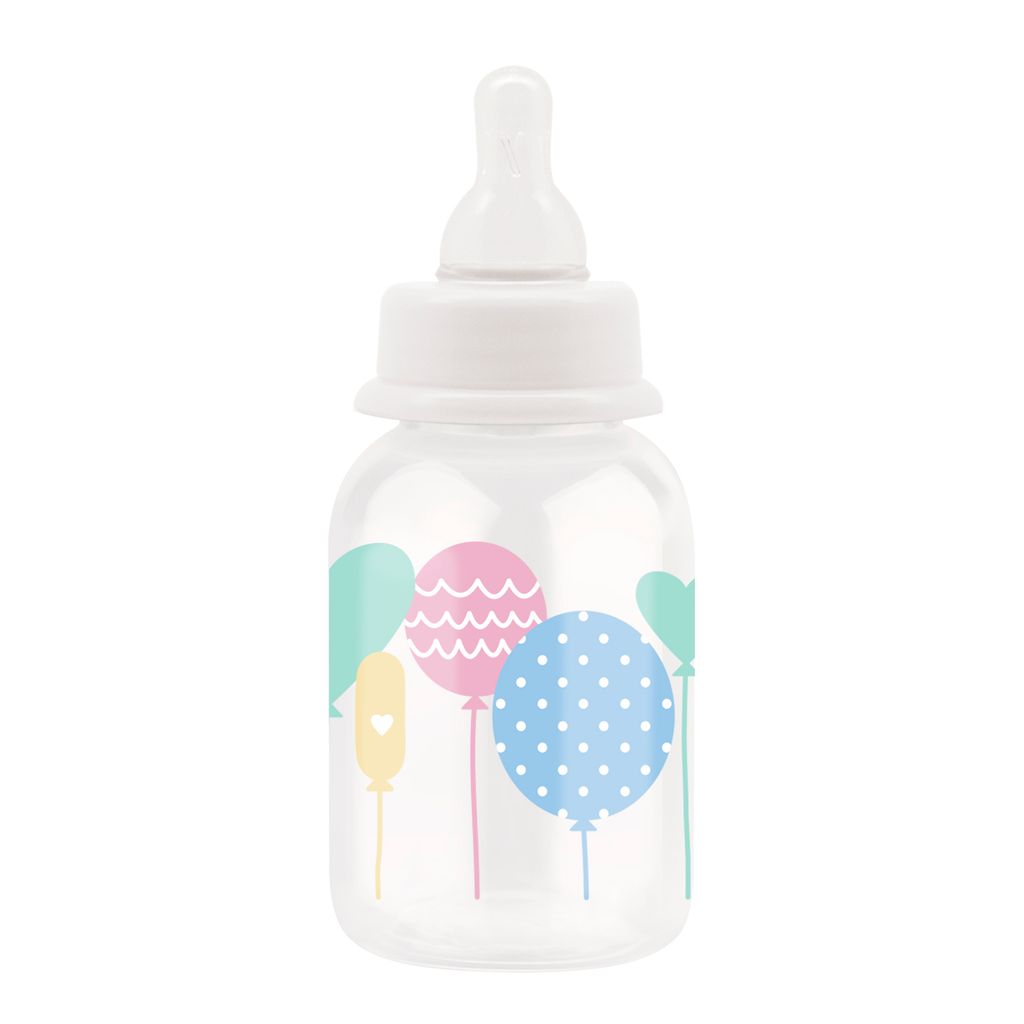 Lubby Бутылочка с силиконовой соской, арт 16402, для детей с рождения, 125 мл, 1 шт.