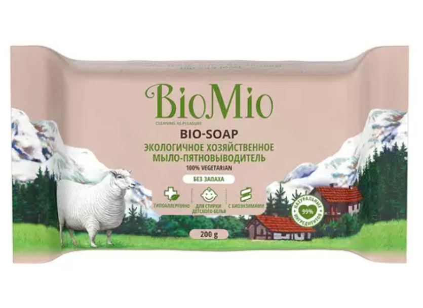 фото упаковки BioMio Bio-Soap мыло-пятновыводитель хозяйственное