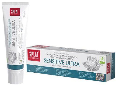 Splat Professional Зубная паста Sensitive ultra, паста зубная, 100 мл, 1 шт. купить по цене от 255 руб в Москве, заказать с доставкой в аптеку, инструкция по применению, отзывы, аналоги, Органик Фармасьютикалз