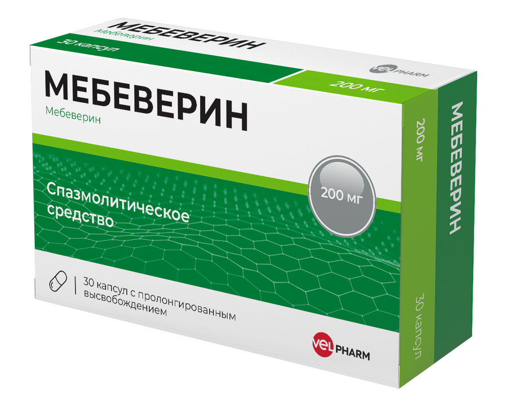 Мебеверин, 200 мг, капсулы с пролонгированным высвобождением, 30 шт. купить  по цене от 422 руб в Москве, заказать с доставкой в аптеку, инструкция по  применению, отзывы, аналоги, Велфарм