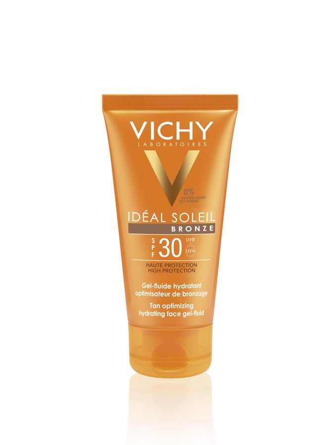 фото упаковки Vichy Capital Ideal Soleil флюид-гель активатор загара для лица SPF30
