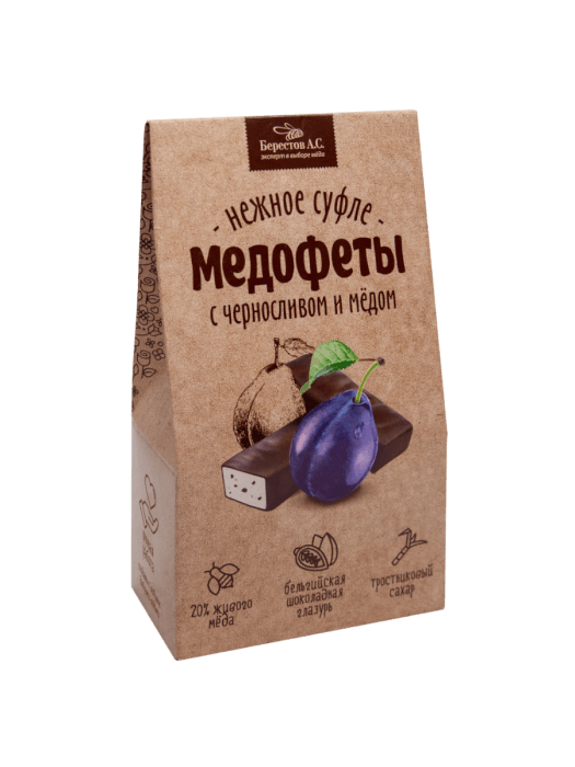 фото упаковки Медофеты Суфле в шоколадной глазури с черносливом и медом