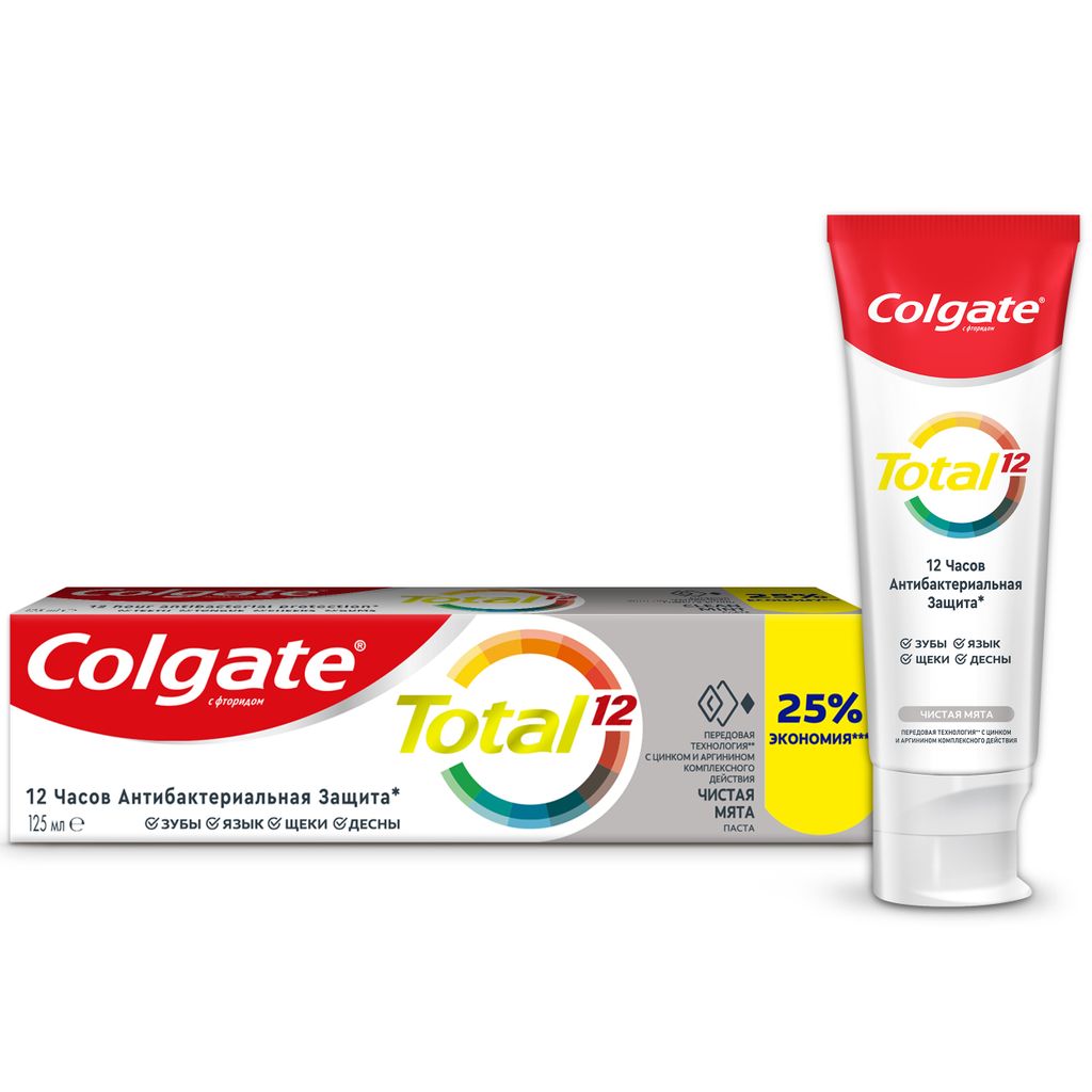 фото упаковки Colgate Паста зубная Total 12 Чистая мята