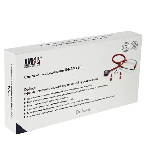 фото упаковки Amrus Стетоскоп медицинский терапевтический 04-АМ420