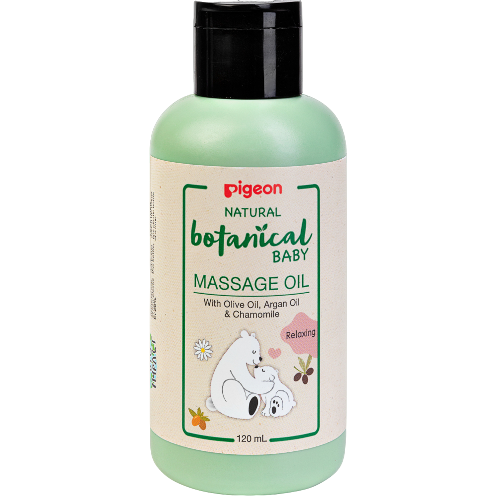 фото упаковки Pigeon Масло массажное Natural Botanical Baby Massage Oil