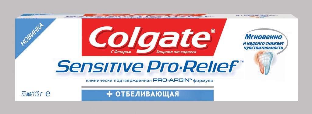 фото упаковки Colgate Про-Релиф для чувствительных зубов отбеливающая