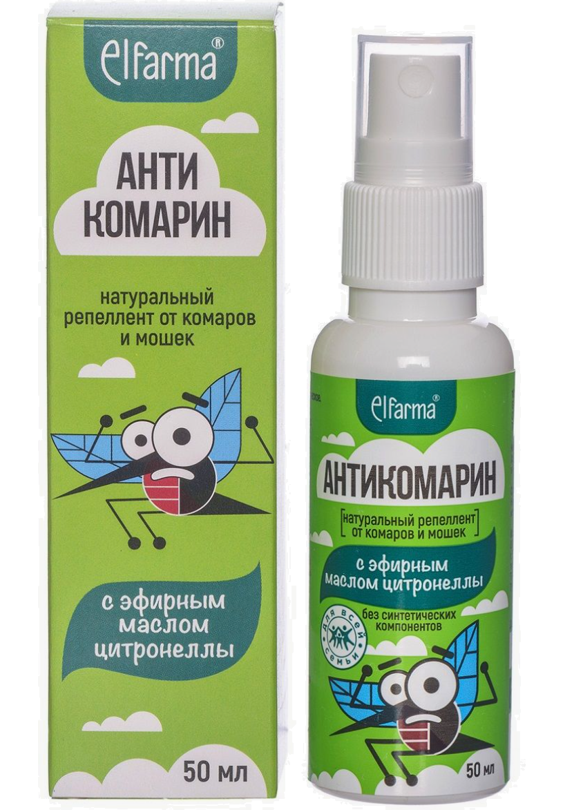 фото упаковки Антикомарин Натуральный репеллент от комаров и мошек