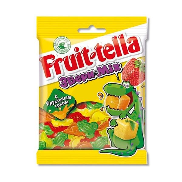 фото упаковки Fruittella мармелад Звери Mix